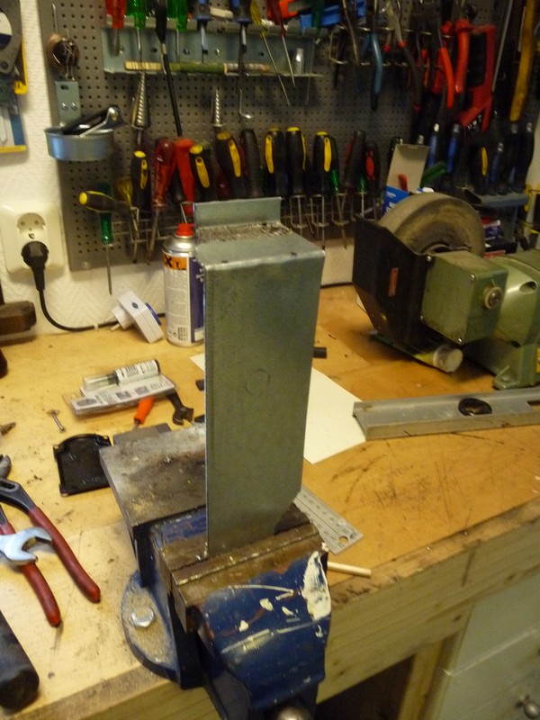 Fabricating the steel bracket in bench vice